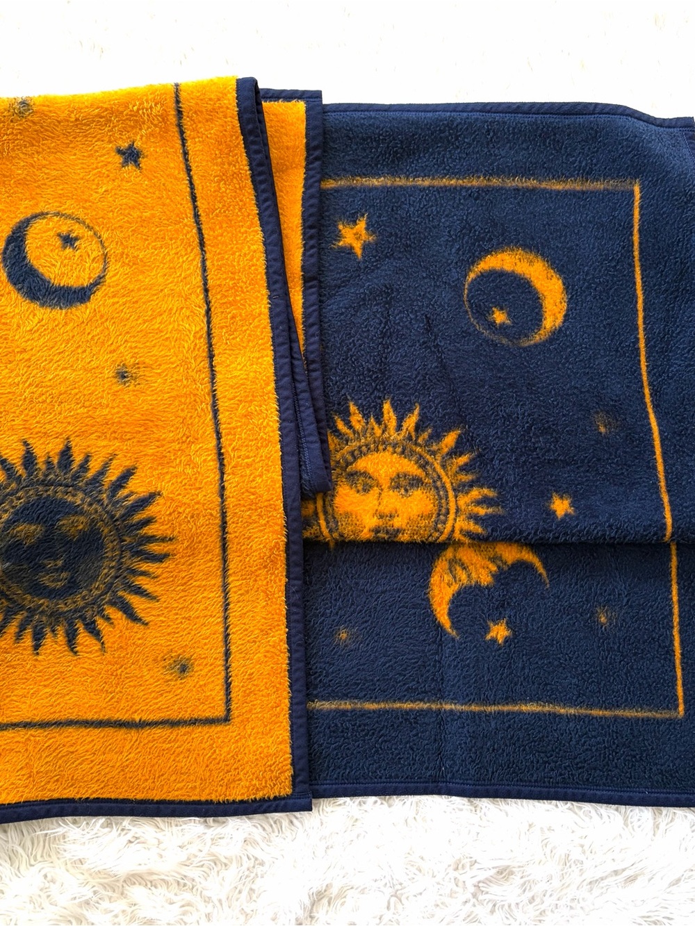 Vintage Biederlack Celestial Reversible Blanket